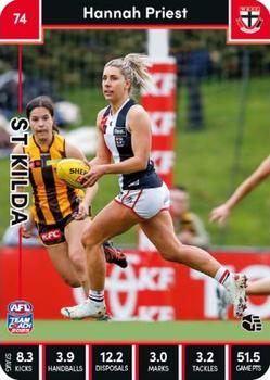 2023 AFLW TeamCoach #74 Hannah Priest Front